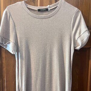 YEXIPO Women's Casual Short Sleeve T Shirt Dress Nightgown Crew Neck (NWT) - MED